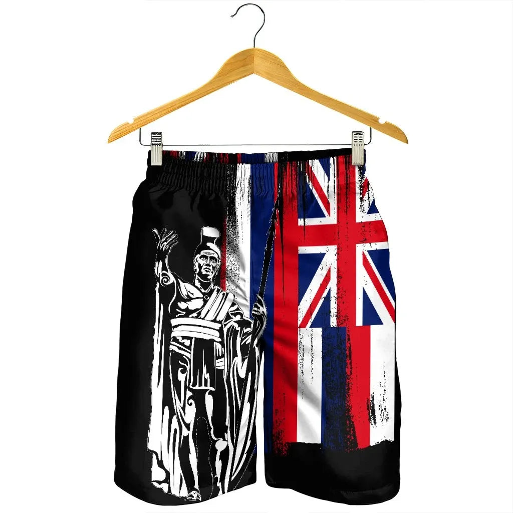 Polynesian Pride Short - Herrenshorts mit Hawaii-Königsflagge