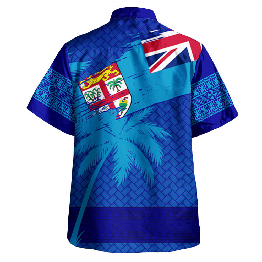 Polynesian Pride Shirt - Fidschi Palme Wappen Hawaiihemd LT10