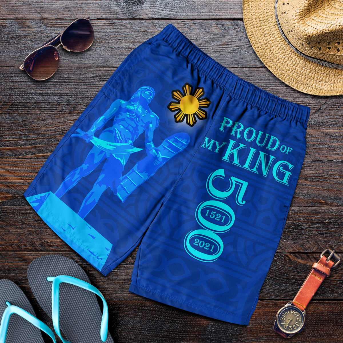Philippinen Herren Bermudas Shorts - Stolz auf meinen König