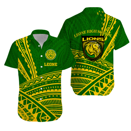 Leone High School Pride Hawaiian Shirt - LT12 Unisex Green - Polynesian Pride