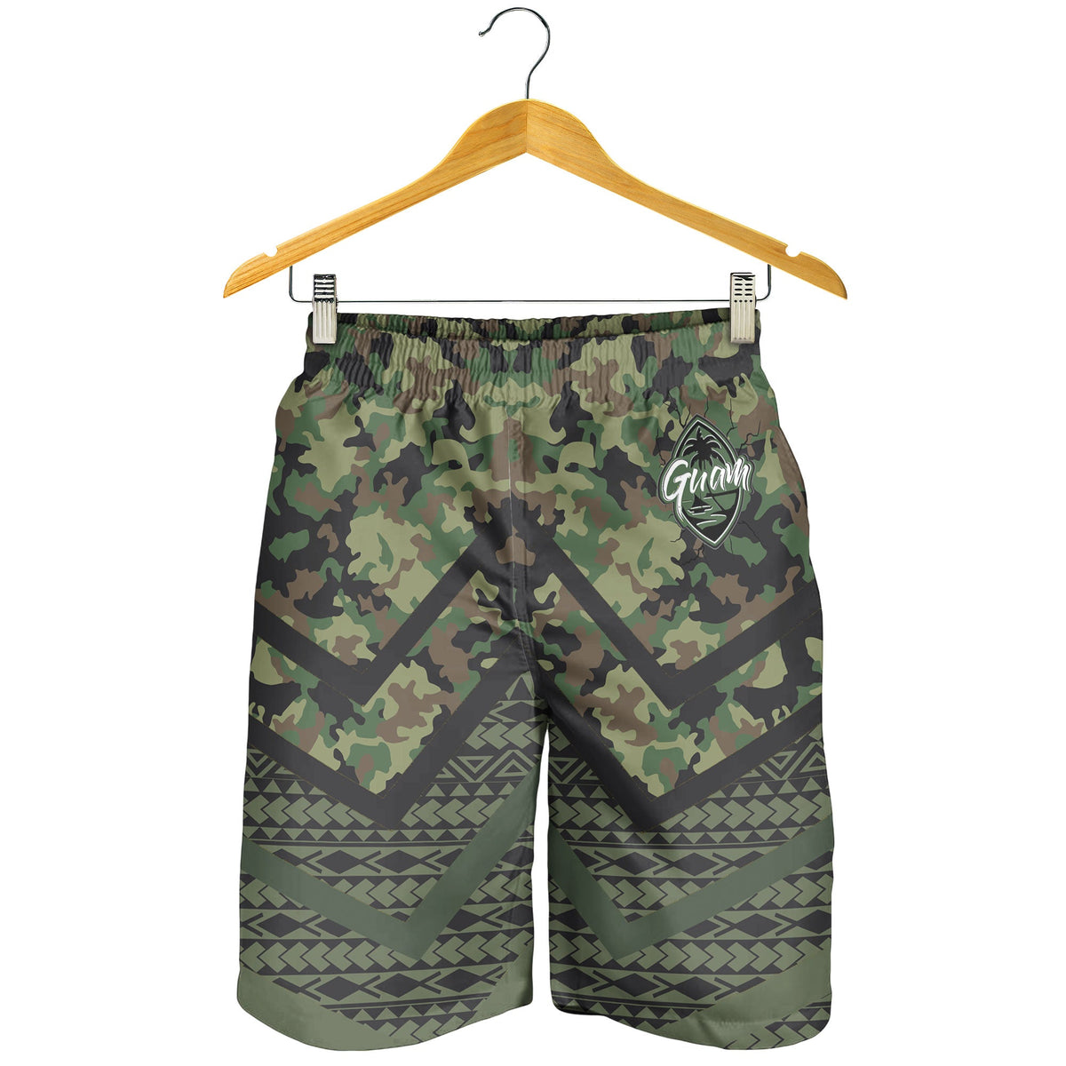 Guam Herren Bermudas Shorts - Individuelles Guam Camo Deluxe Polynesian Tattoo