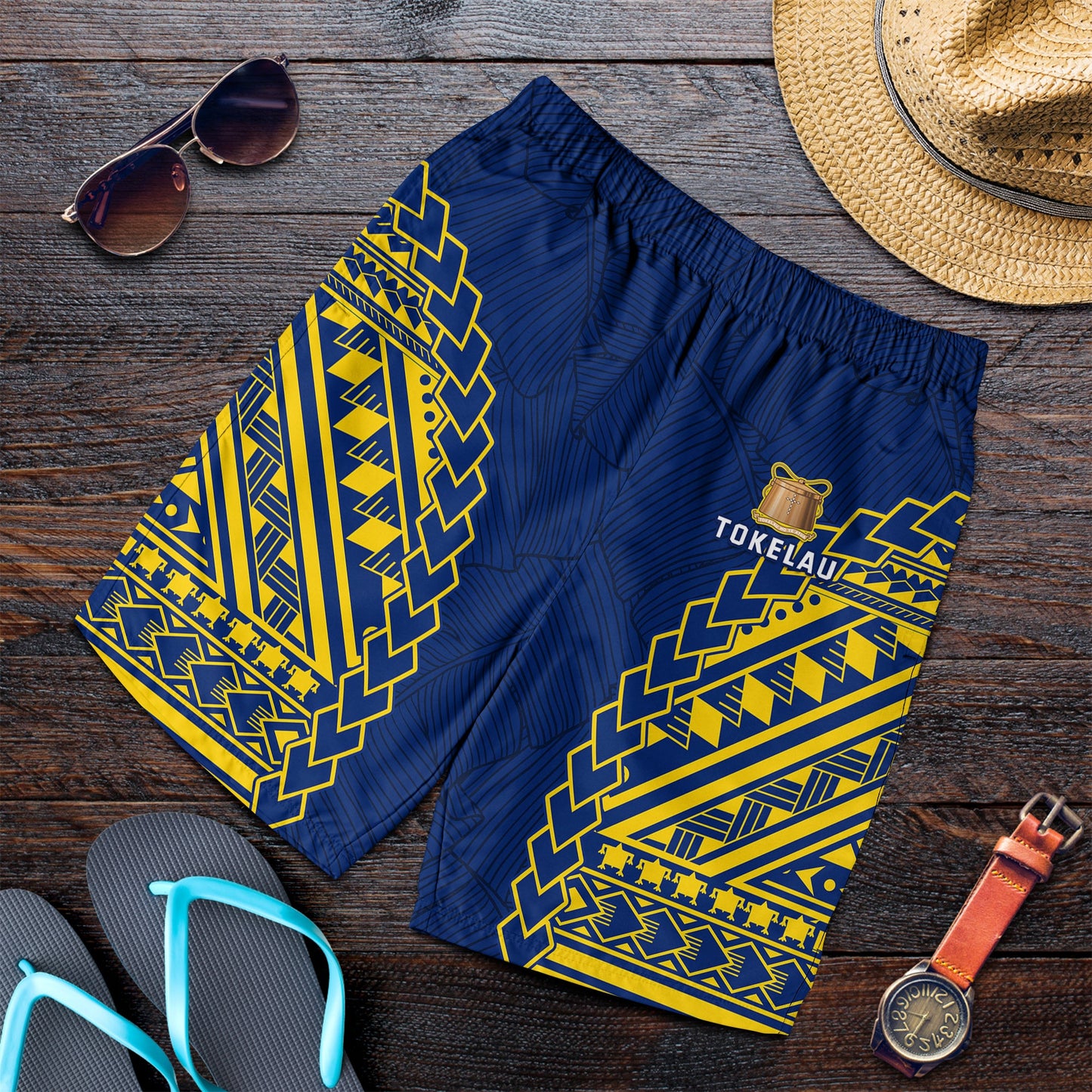 Tokelau Herren Bermuda Shorts Kokospalmenblatt LT13