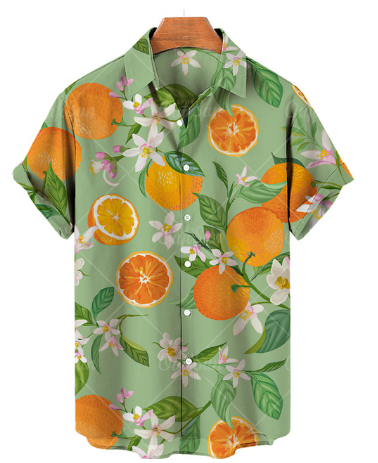 Orange fruchtige Hawaiihemden