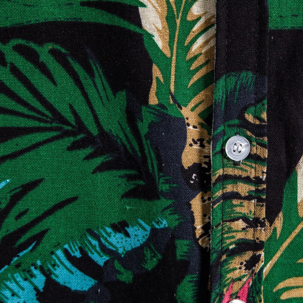 Hawaiianisches Jungle Nocturne-Hemd <br>aus Leinen
