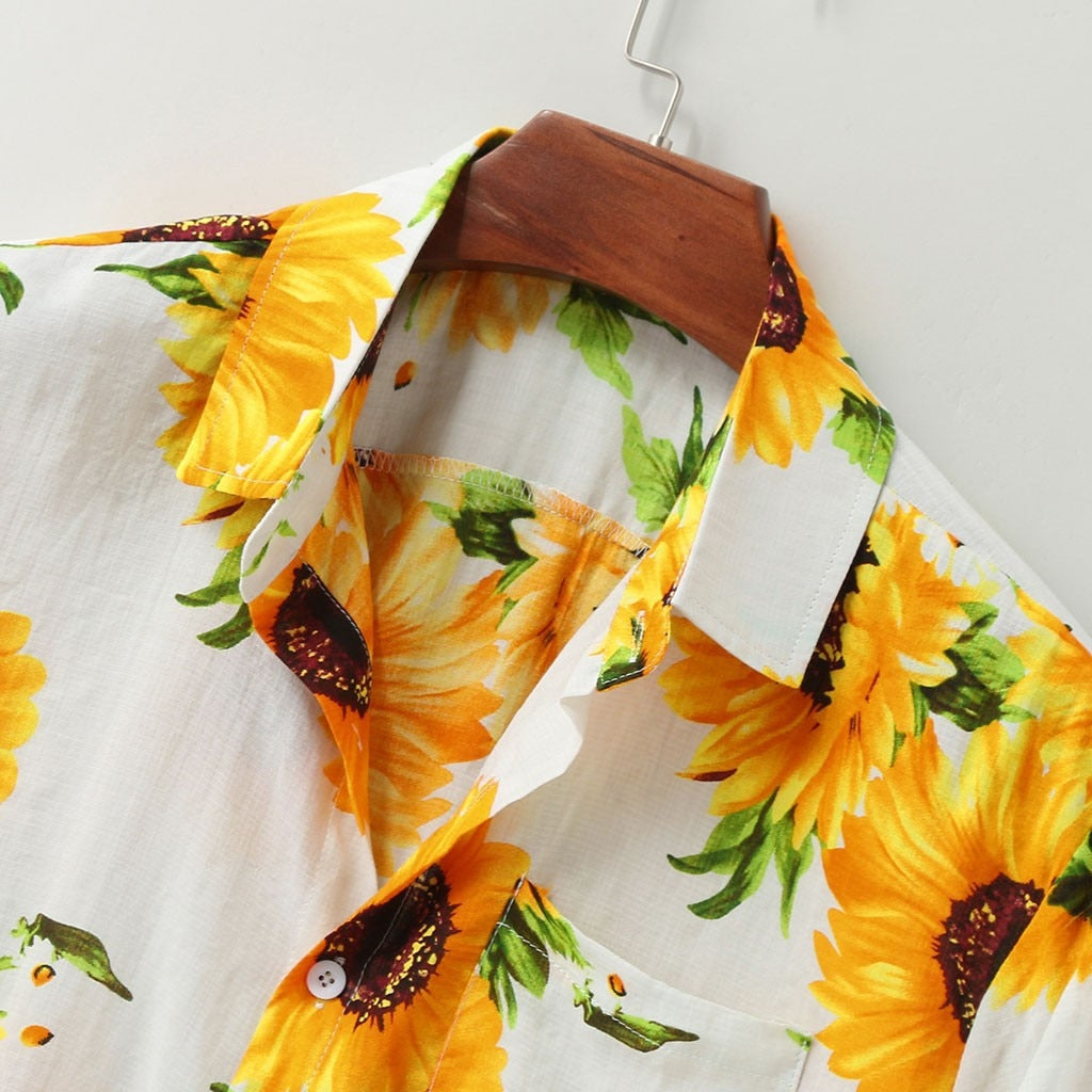 Sonnenblumen-Blumen-Shirt