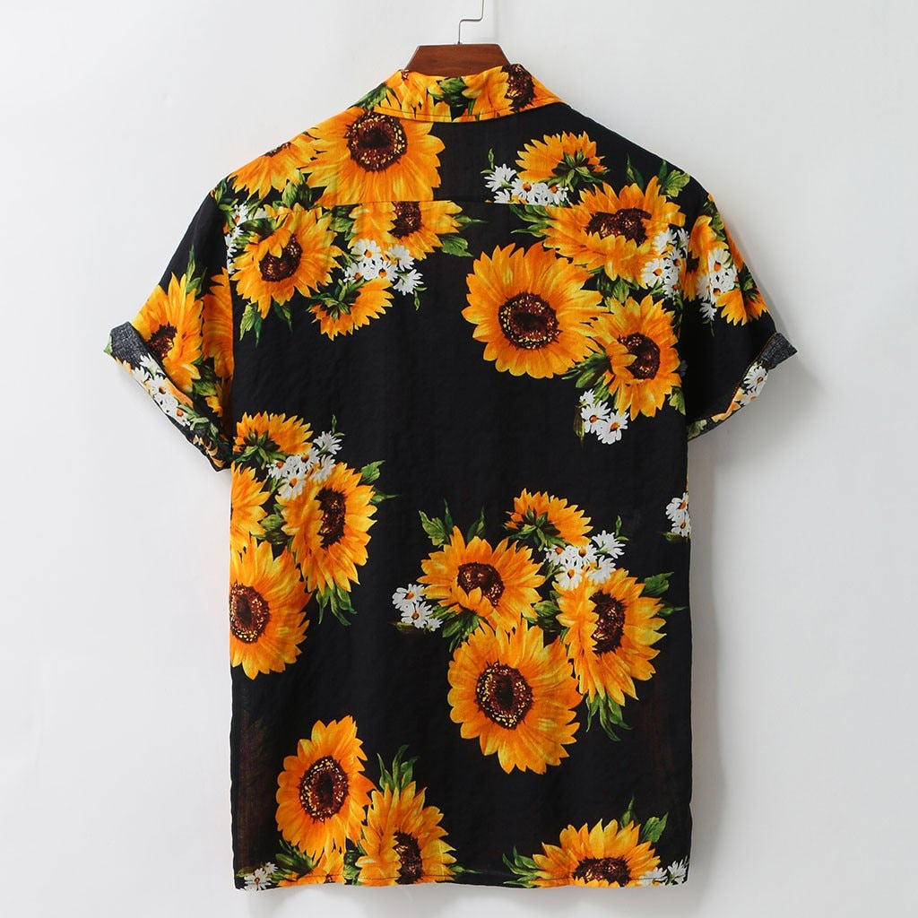 Sonnenblumen-Blumen-Shirt