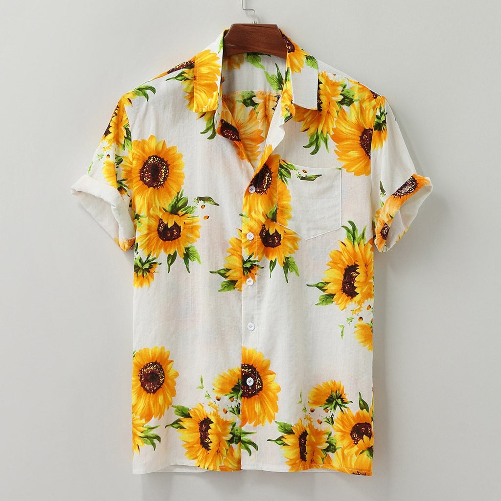 Sonnenblumen-Blumen-Shirt