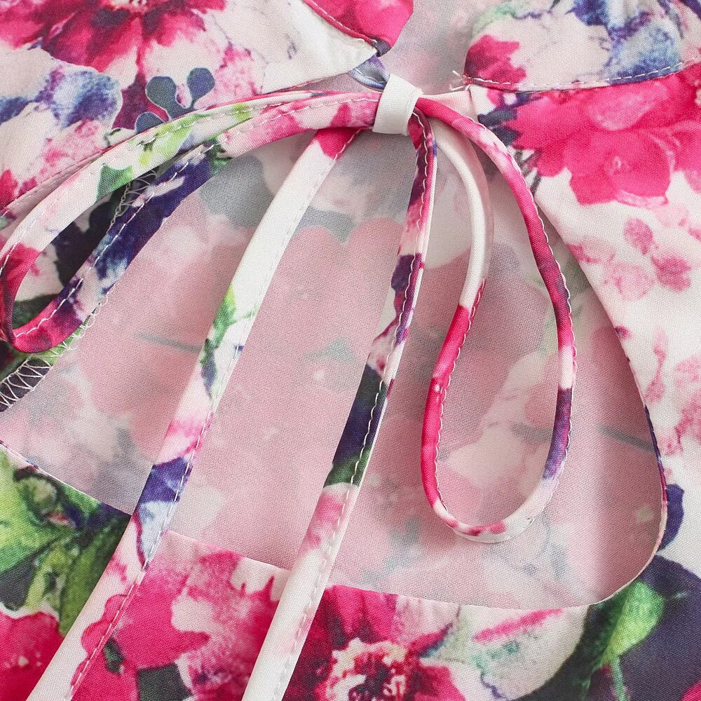 Blumenkleid mit Ballonärmeln