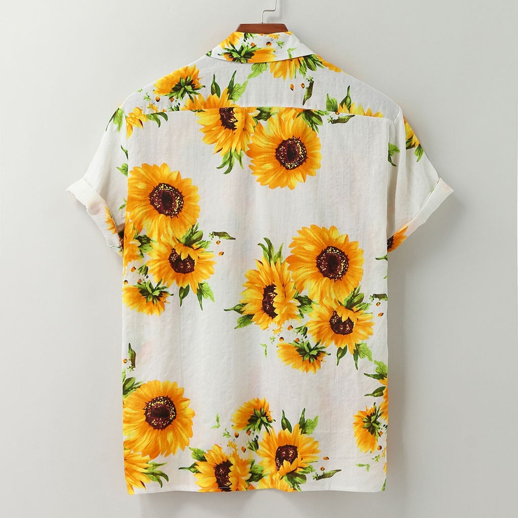 Sonnenblumen-Blumen-Shirt