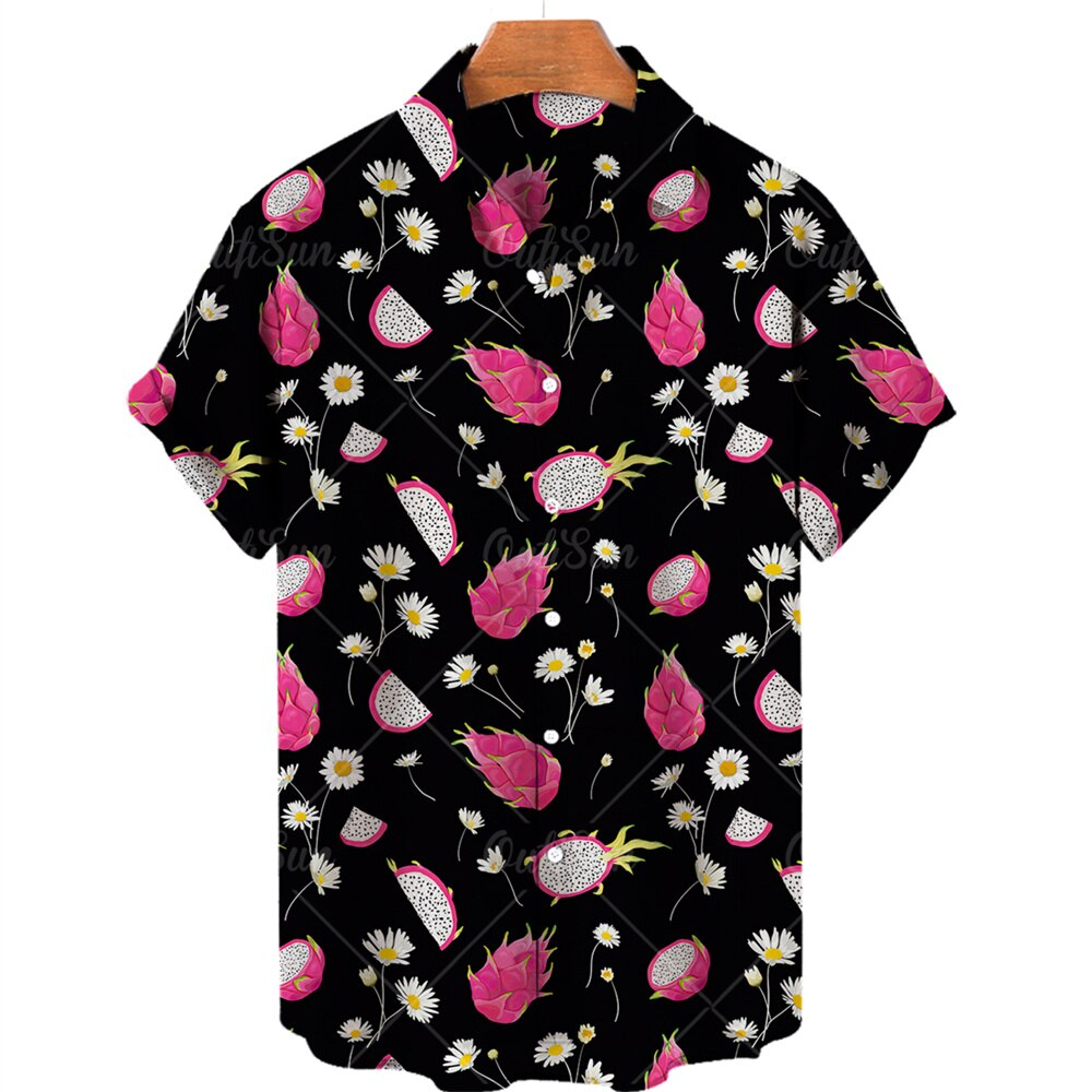 Chemise Fleurie Fruits du Dragon
