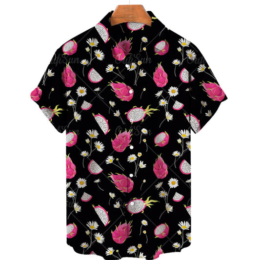 Chemise Fleurie Fruits du Dragon