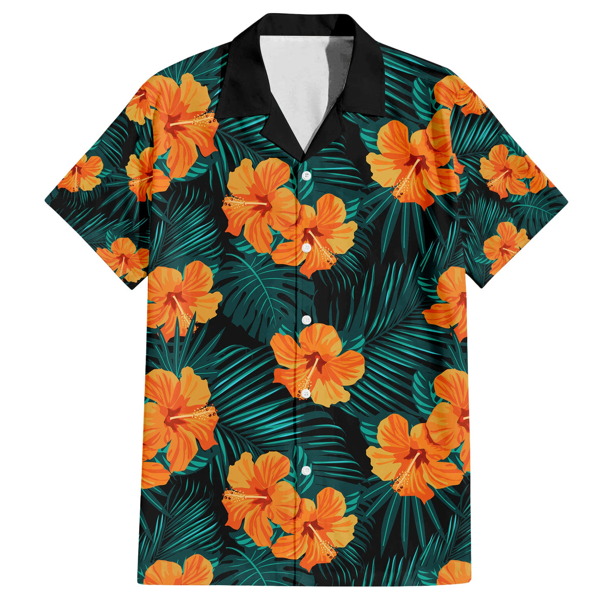 Benutzerdefinierte Polynesia Summer Vibes Hawaiihemd Tropische Blumen Pastell Stil CTM14