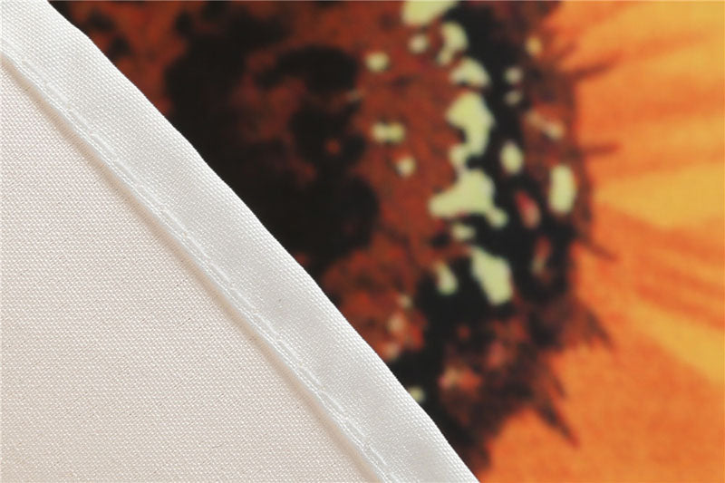 Sonnenblumen-Hochzeitskleid mit langem Blumenmuster