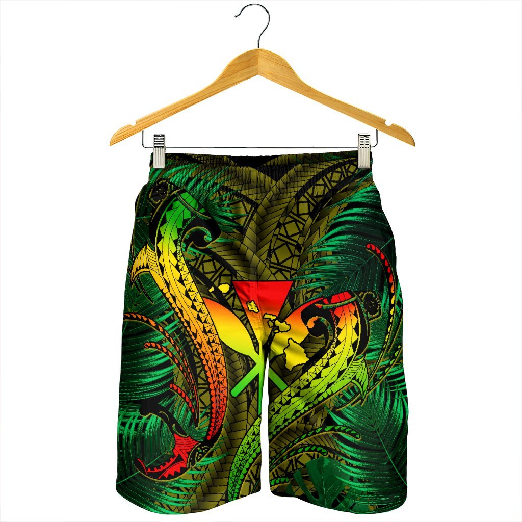 Hawaii Shark Polynesian Tropical Bermuda Shorts für Herren – Reggae – AH