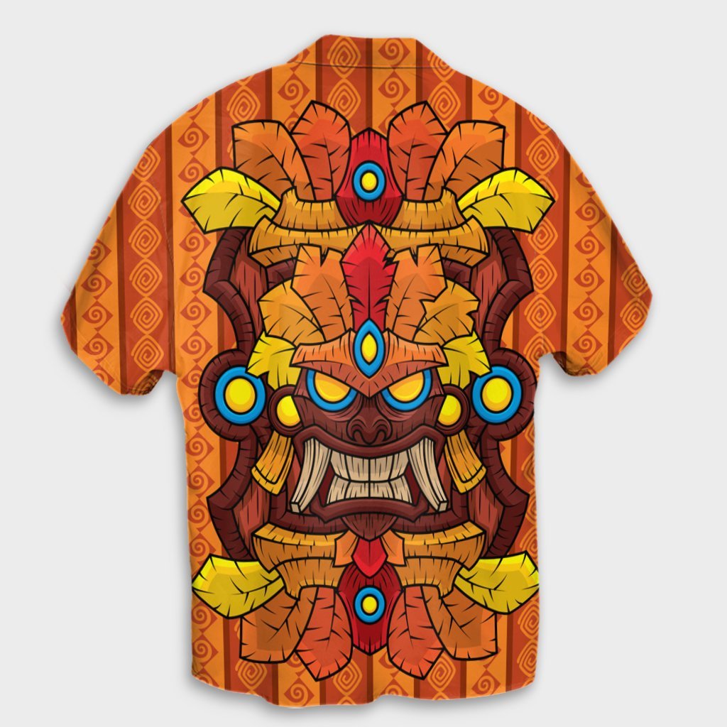 Hawaiihemd mit Tiki-Muster - AH