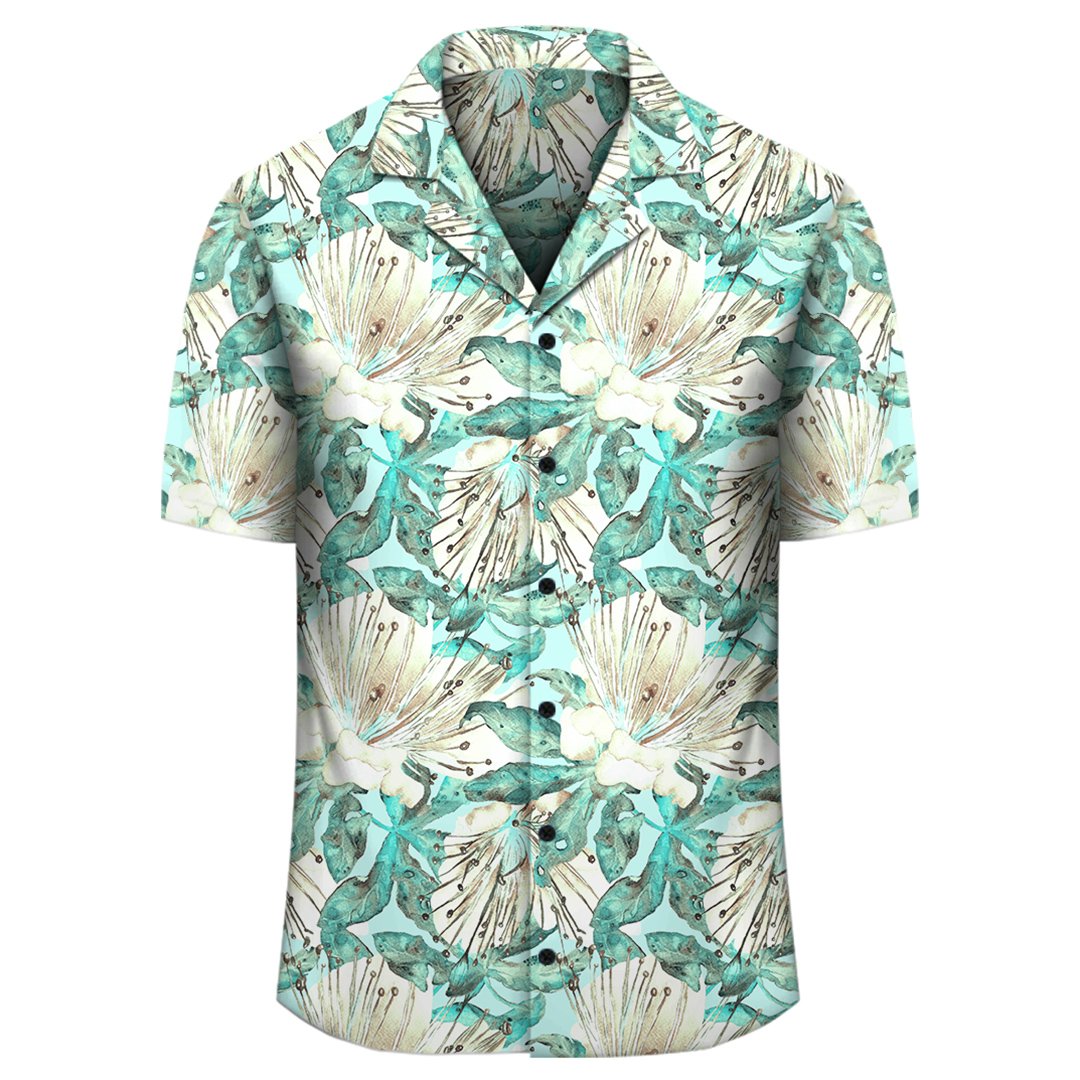 Hawaii Tropisches blaues Hawaiihemd