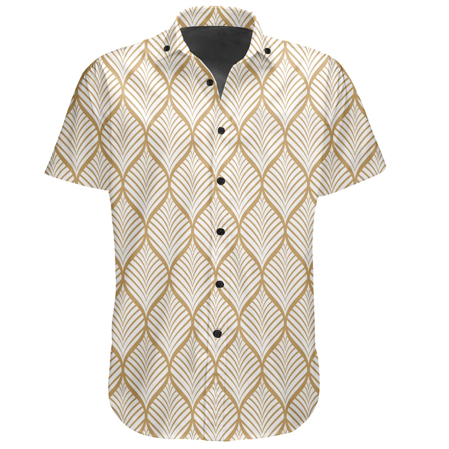 Hawaiihemd - Blätter Nahtloses Muster Shirt