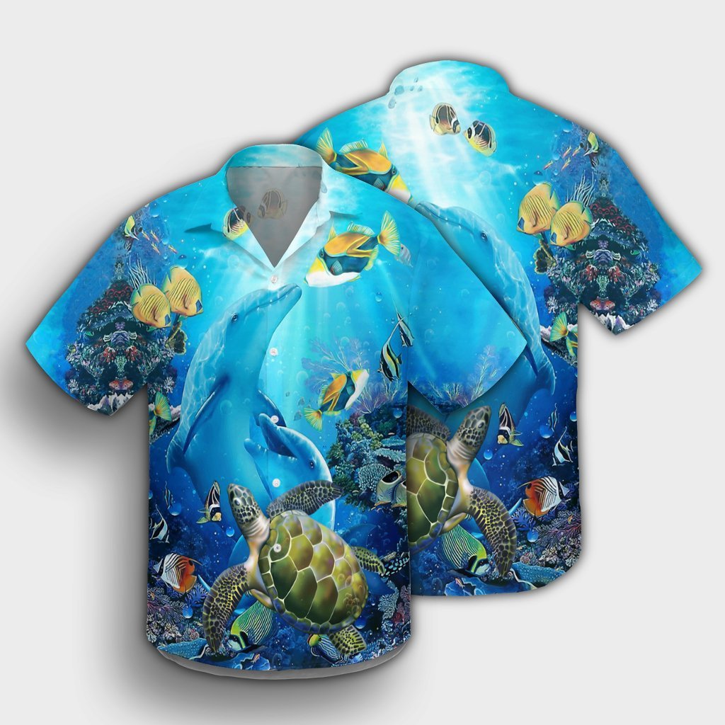 Hawaiianisches Tier-Ozean-Hawaii-Hemd - AH