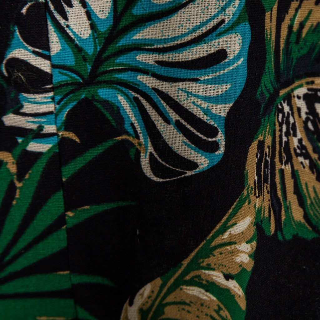 Hawaiianisches Jungle Nocturne-Hemd <br>aus Leinen