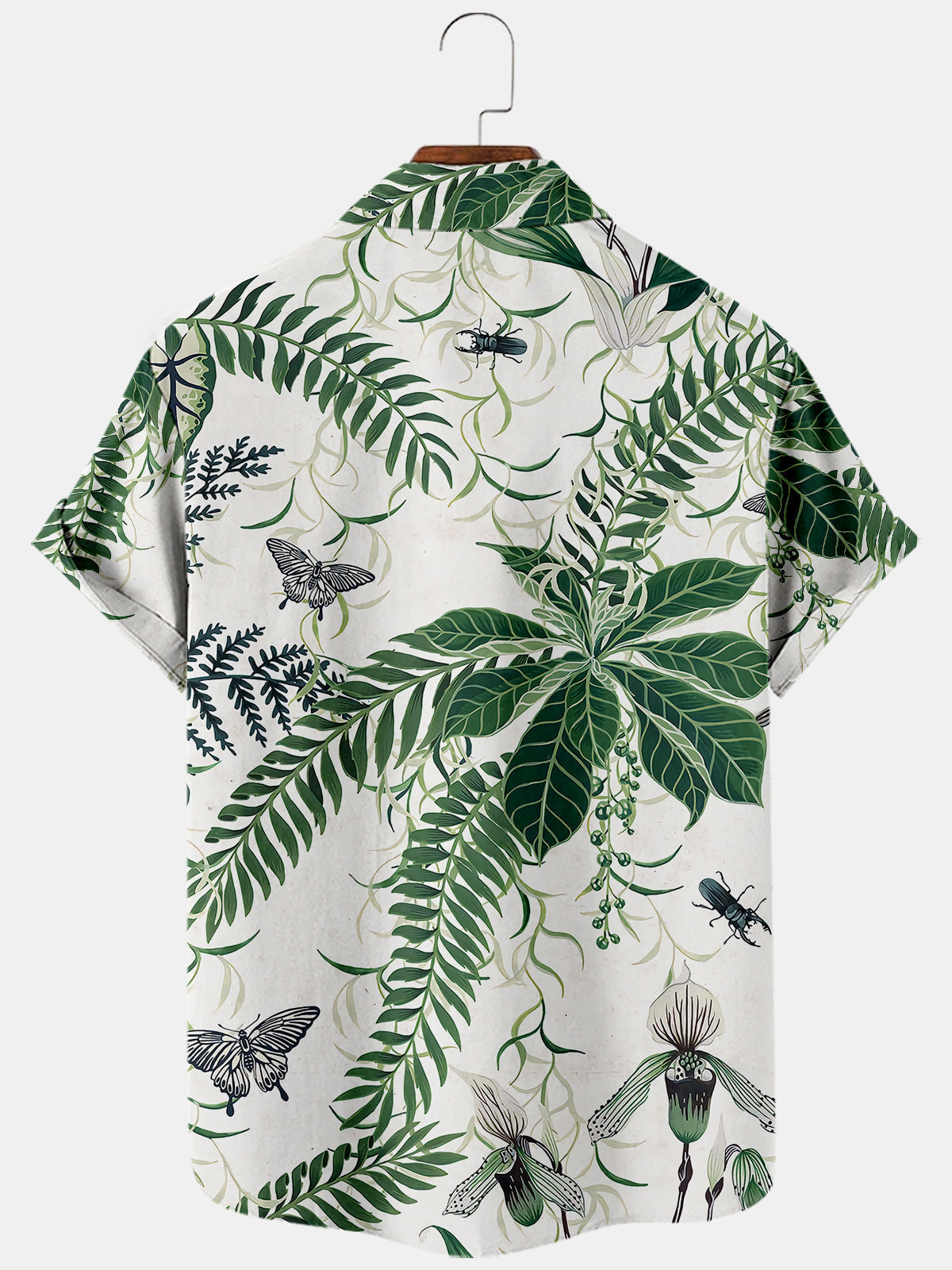 Hawaiihemd Schmetterlinge und Orchideen