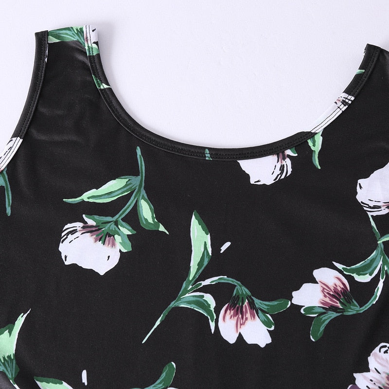 Weißes Rosenblumenkleid <br> Übergrößen