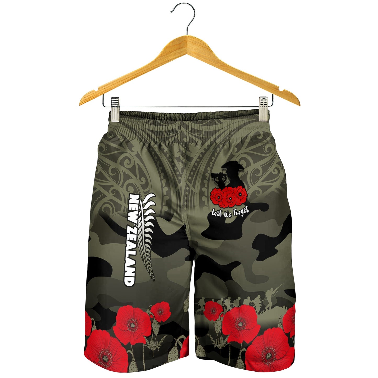 Neuseeland ANZAC 2022 Herren Bermuda Shorts Maori Camouflage LT14