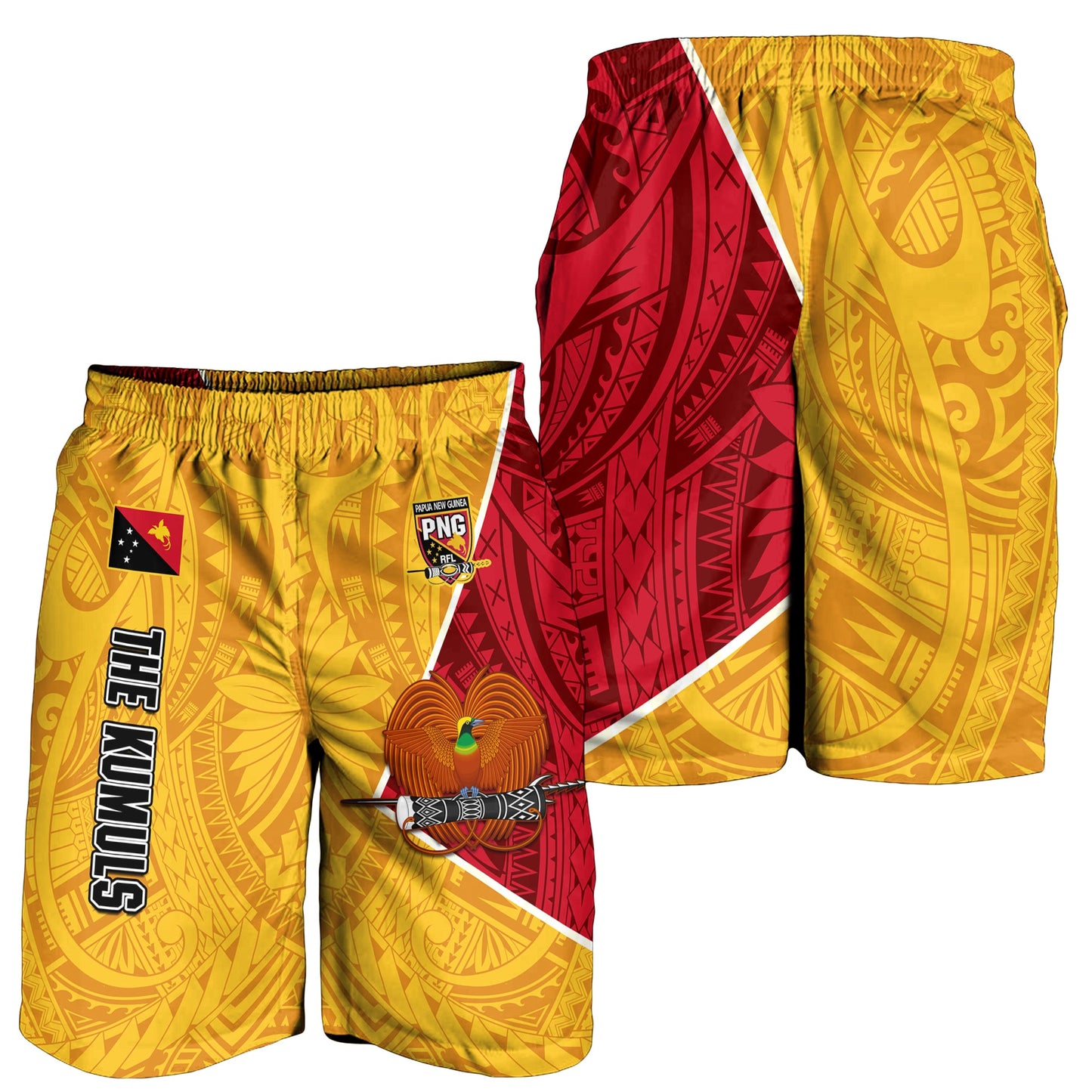 Die Kumuls PNG Männer Bermuda Shorts Papua-Neuguinea Polynesischen Dynamischen Stil LT14