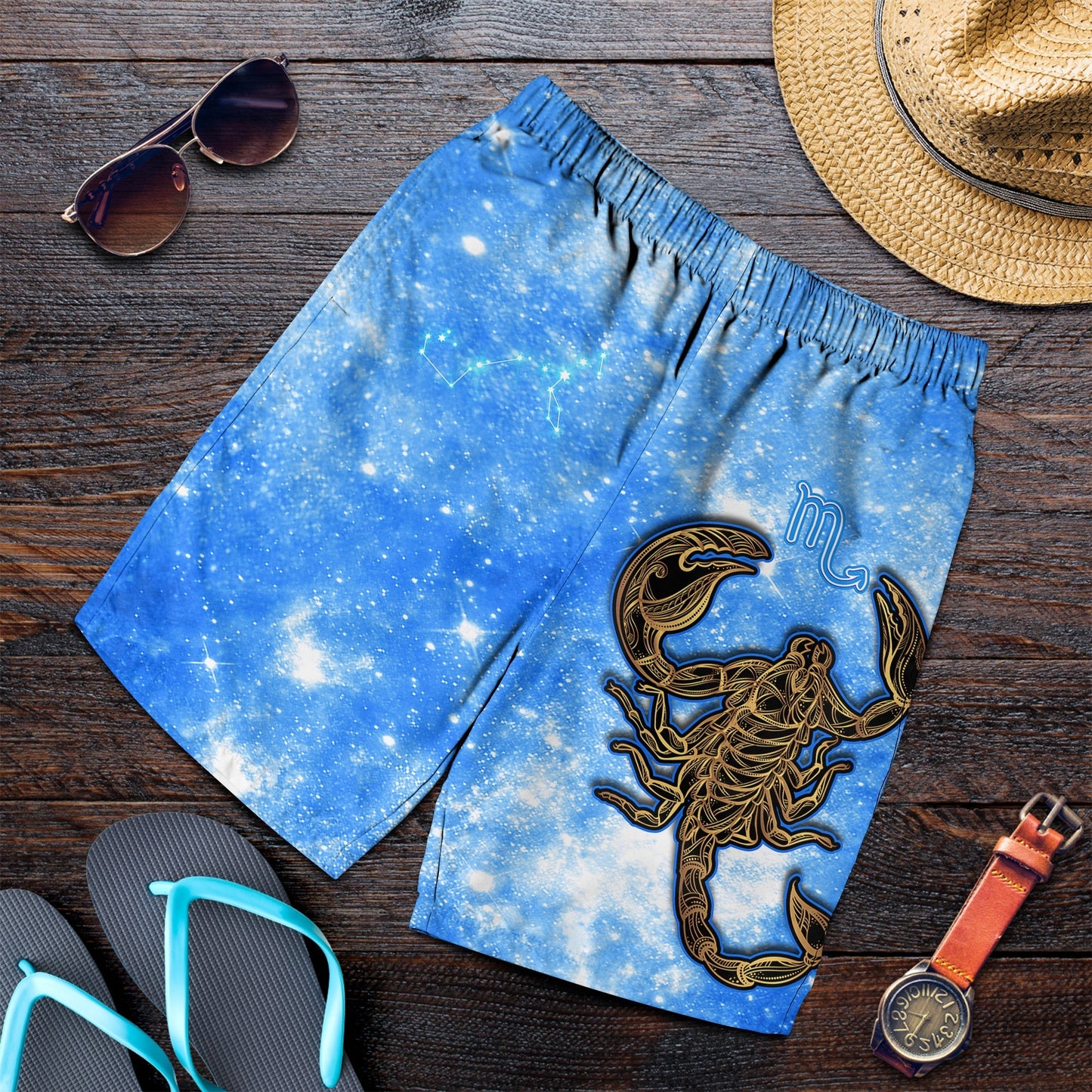 Skorpion Astrologische Männer Bermuda Shorts unverwechselbaren Stil Zodiac Galaxy LT13