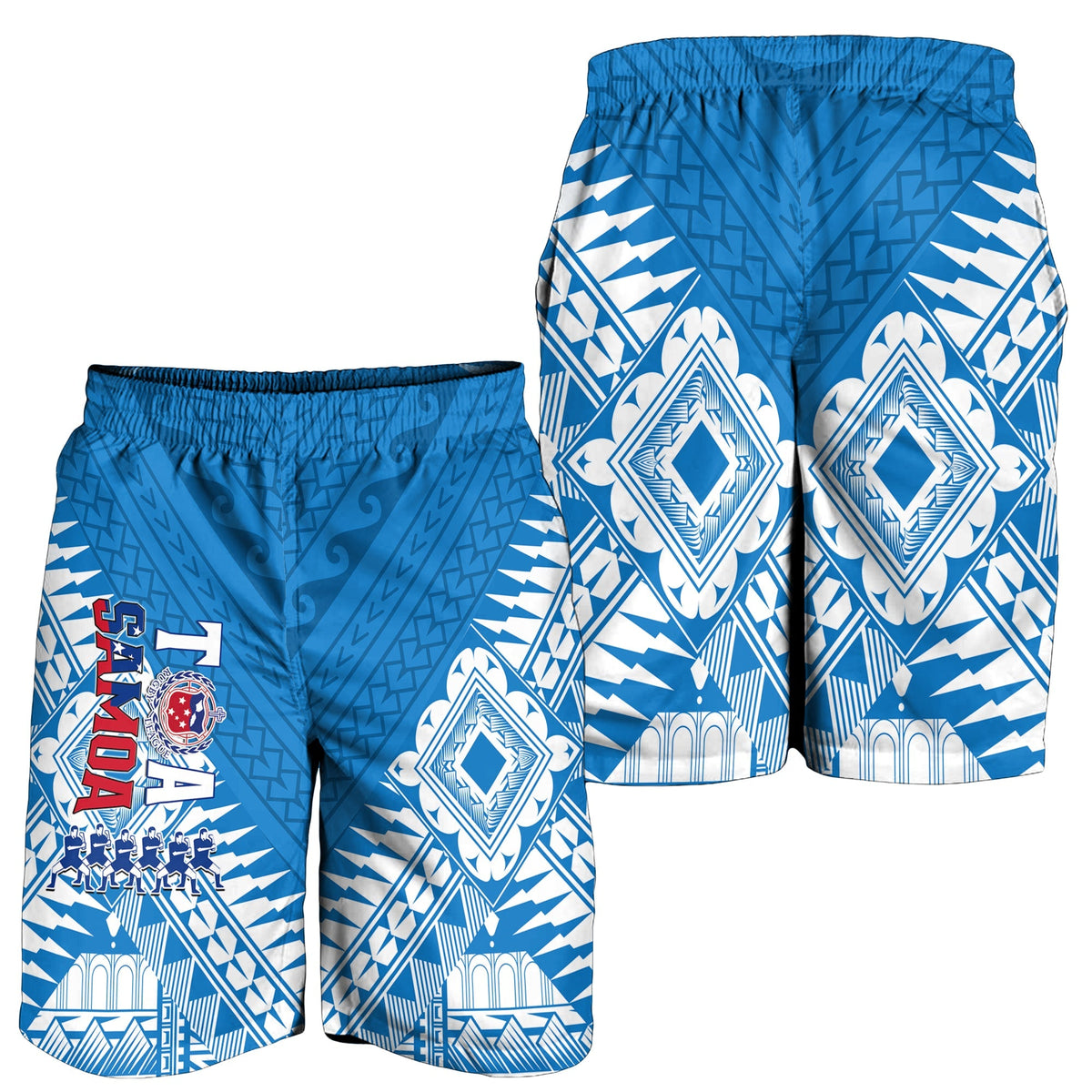 Toa Samoa Rugby-Bermudas Shorts für Herren, Manu Siva Tau-Stil, Ulafala LT13