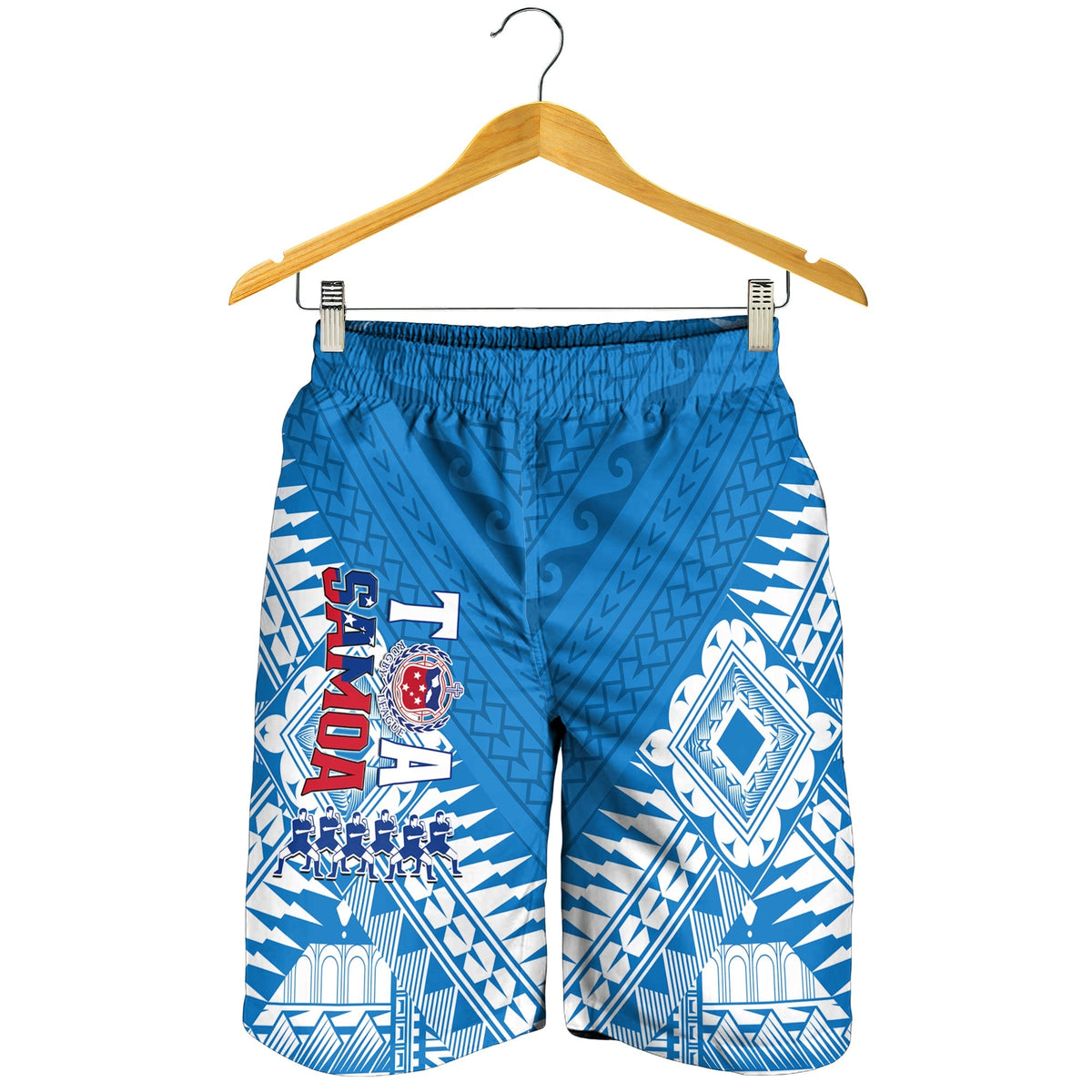 Toa Samoa Rugby-Bermudas Shorts für Herren, Manu Siva Tau-Stil, Ulafala LT13