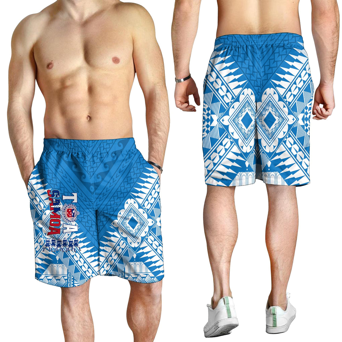 Toa Samoa Rugby-Bermudas Shorts für Herren, Manu Siva Tau-Stil, Ulafala LT13
