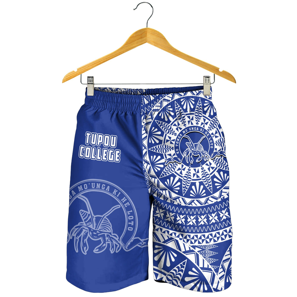 Tupou Tonga College Herren Bermuda Shorts Tonganisches Ngatu-Muster LT14