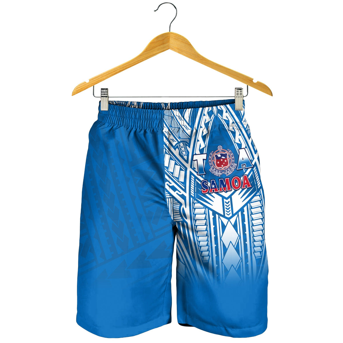 Samoa Rugby-Bermuda Shorts für Herren, Toa Samoa, Polynesian Pacific Blue, Version LT14