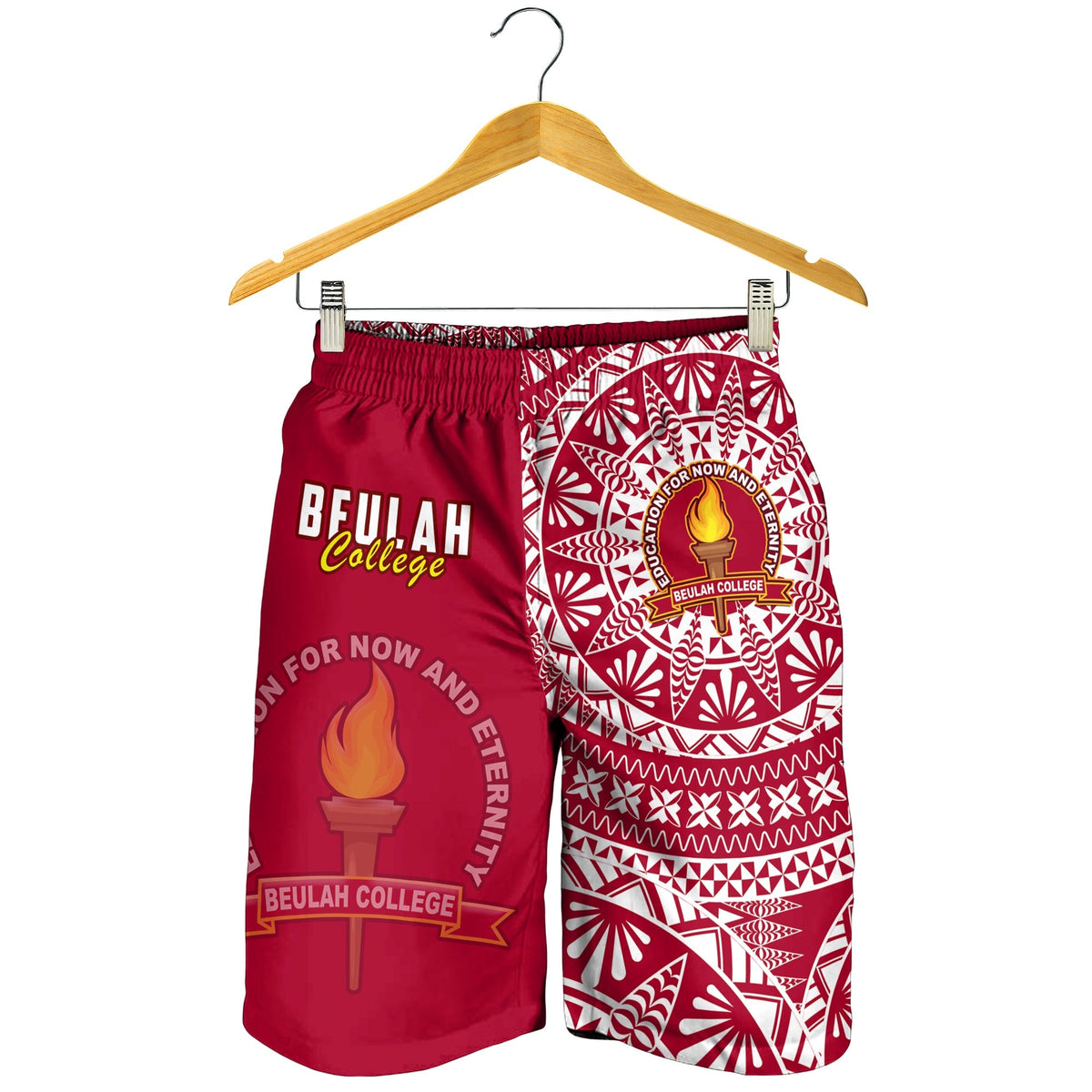 Beulah Tonga College Herren Bermuda Shorts Tonganisches Ngatu-Muster LT14