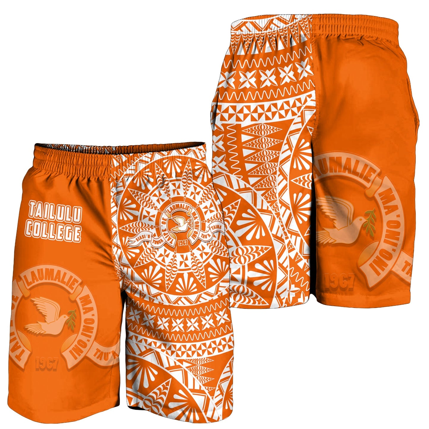 Tailulu Tonga College Herren Bermuda Shorts Tonganisches Ngatu-Muster LT14