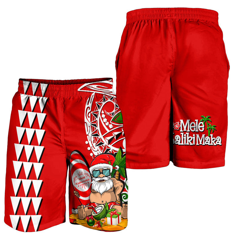 Hawaii Mele Kalikimaka Weihnachtsmann Strand Herren Bermuda Shorts LT6