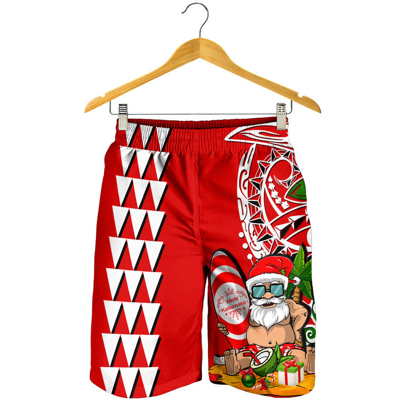 Hawaii Mele Kalikimaka Weihnachtsmann Strand Herren Bermuda Shorts LT6