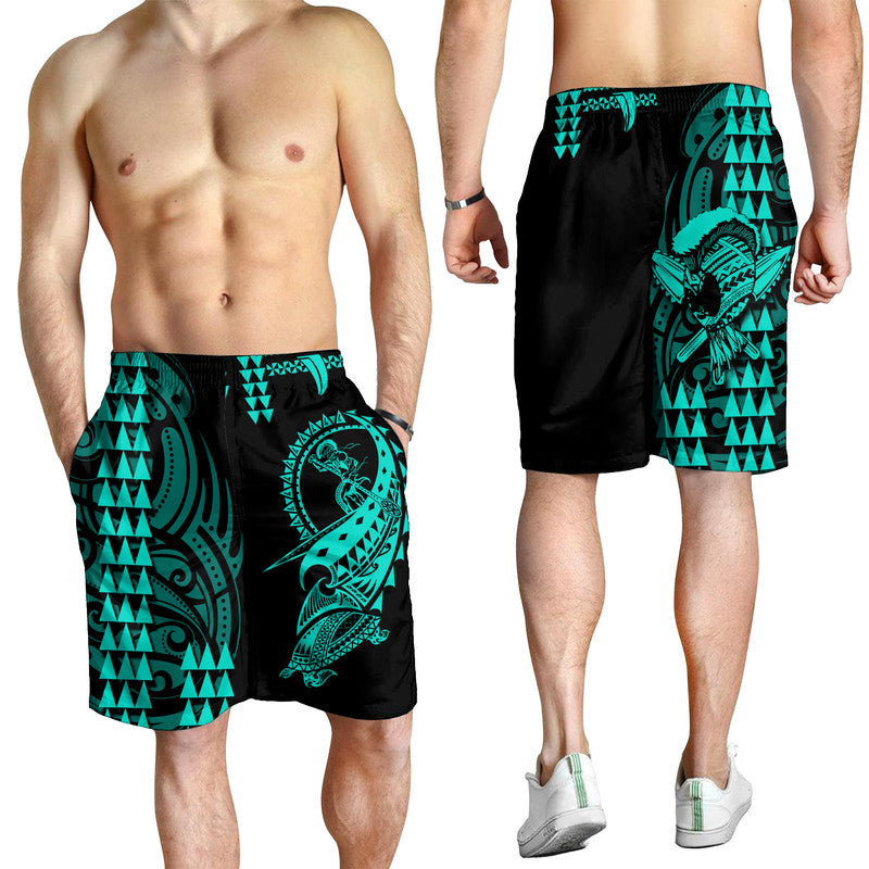 Hawaii Polynesian Warrior Kakau Herren Bermuda Shorts-Grün LT6