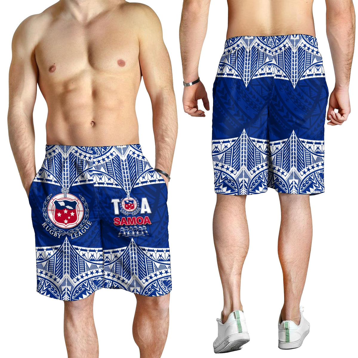 Toa Samoa Rugby-Bermudas Shorts für Herren, Siva Tau LT6