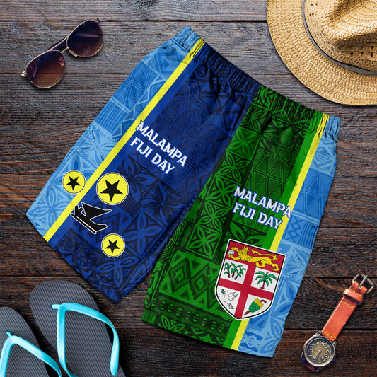 Vanuatu Malampa Fiji Day Herren Bermuda Shorts - Combine Flag Design LT9