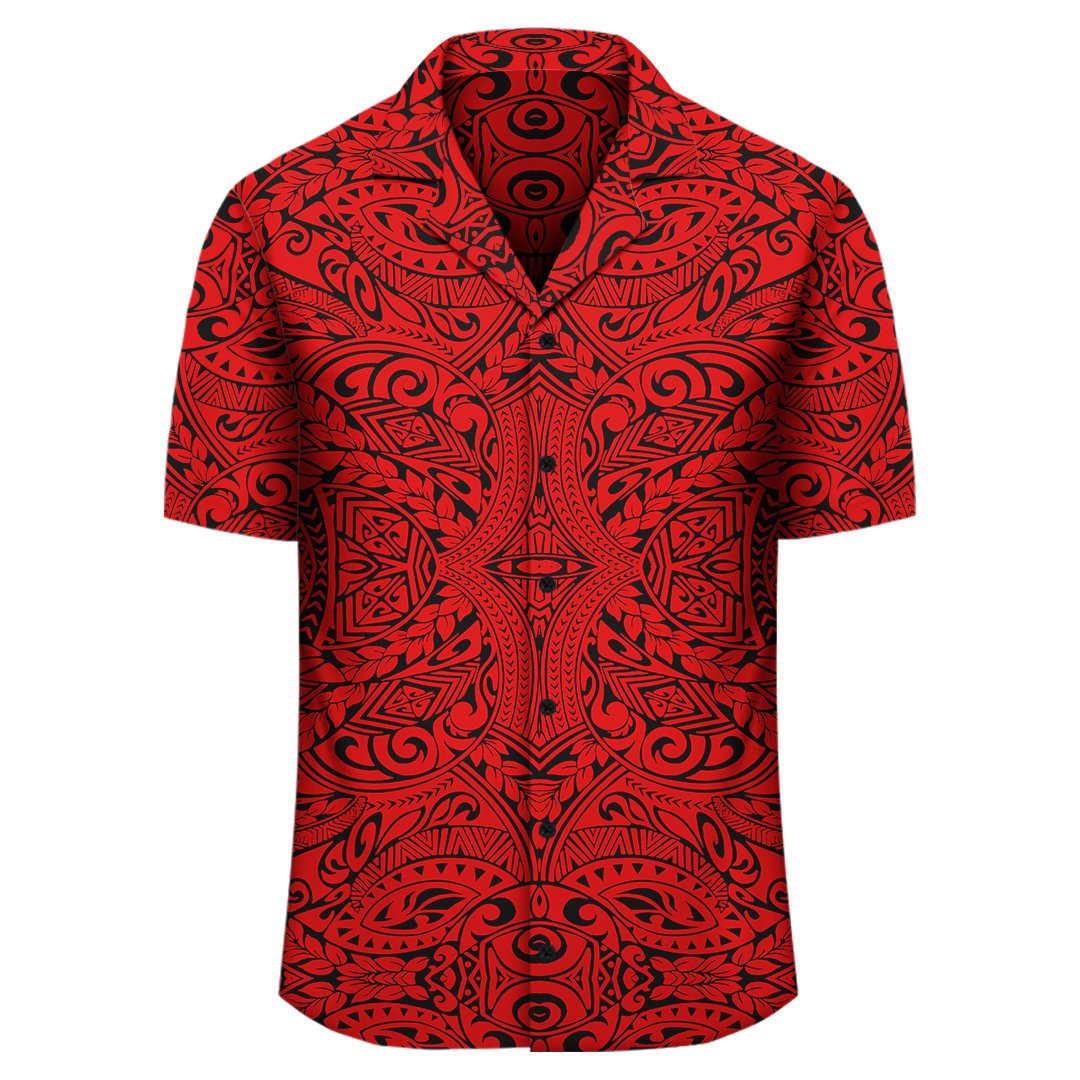 Polynesian Culture Rotes Hawaiihemd
