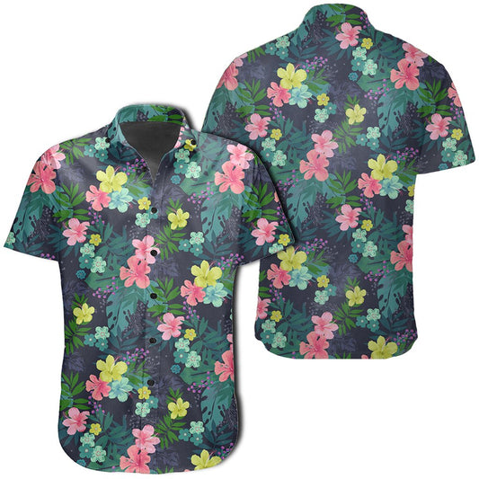 Hawaiian Shirt - Tropical Hibiscus Shirt Unisex Black - Polynesian Pride