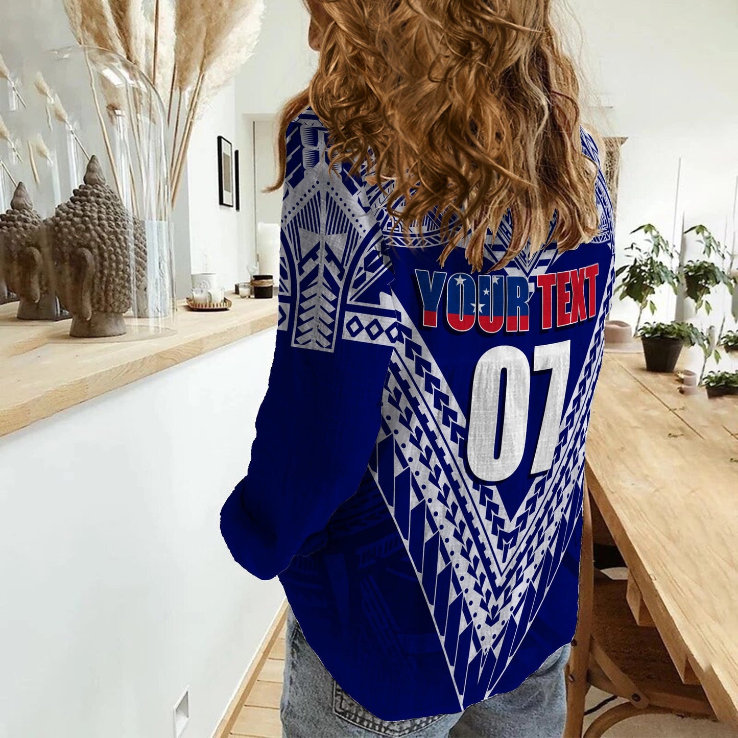 (Personalisieren) Toa Samoa RLS Krieger Siva Tau Frauen Casual Shirt LT7