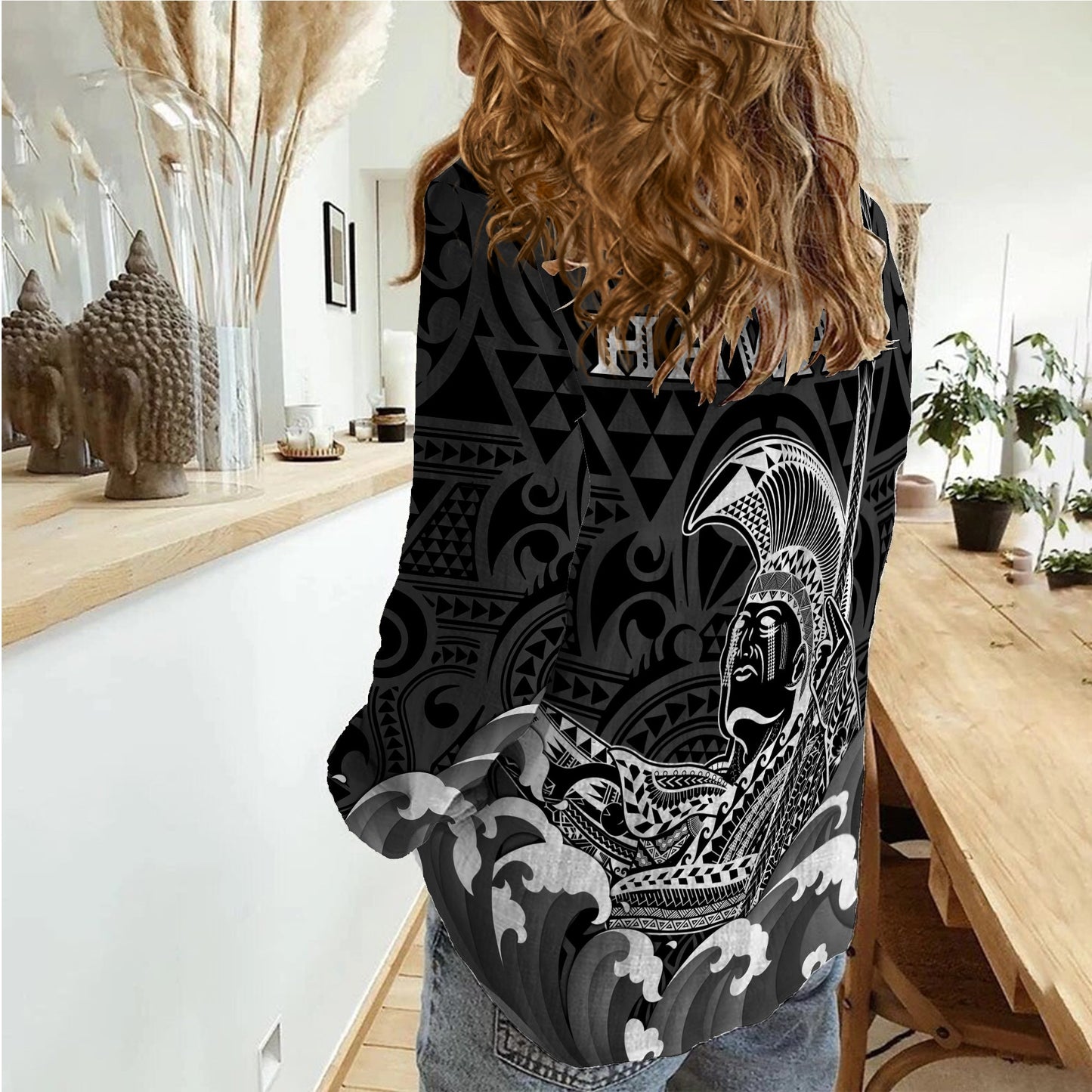 Hawaii King Kamehameha Aloha Hawai'i Nei Damen Freizeithemd - LT2