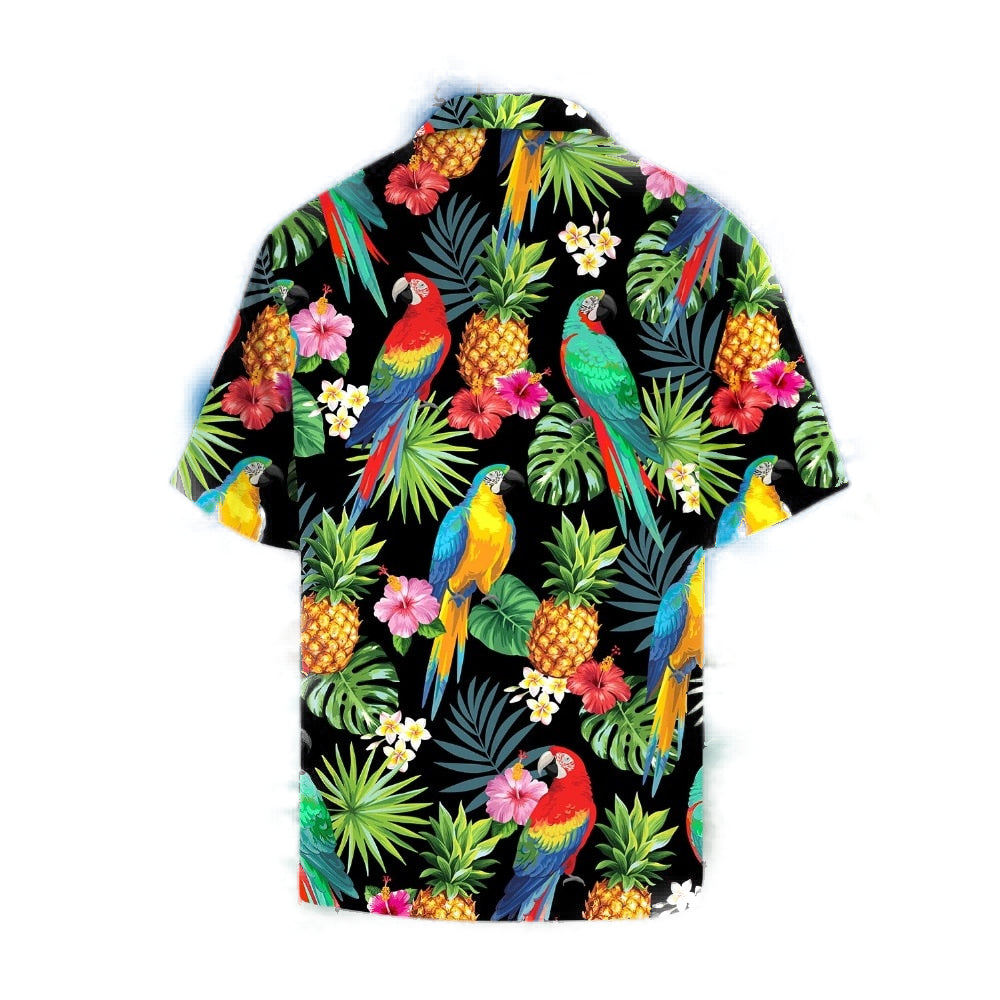 Papageien und Ananas Hawaiihemd