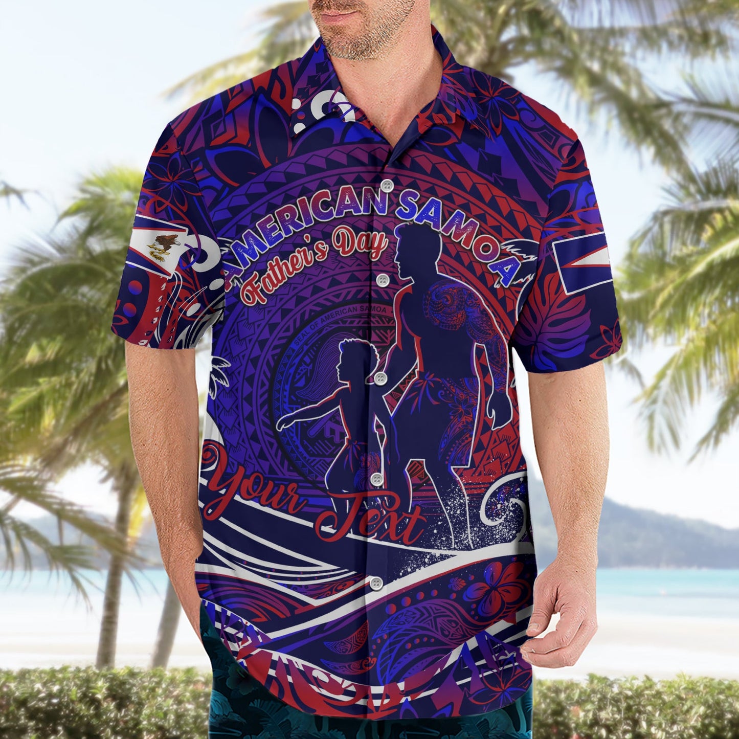Vatertag Amerikanisch-Samoa Hawaiihemd Special Dad Polynesien Paradies DT02