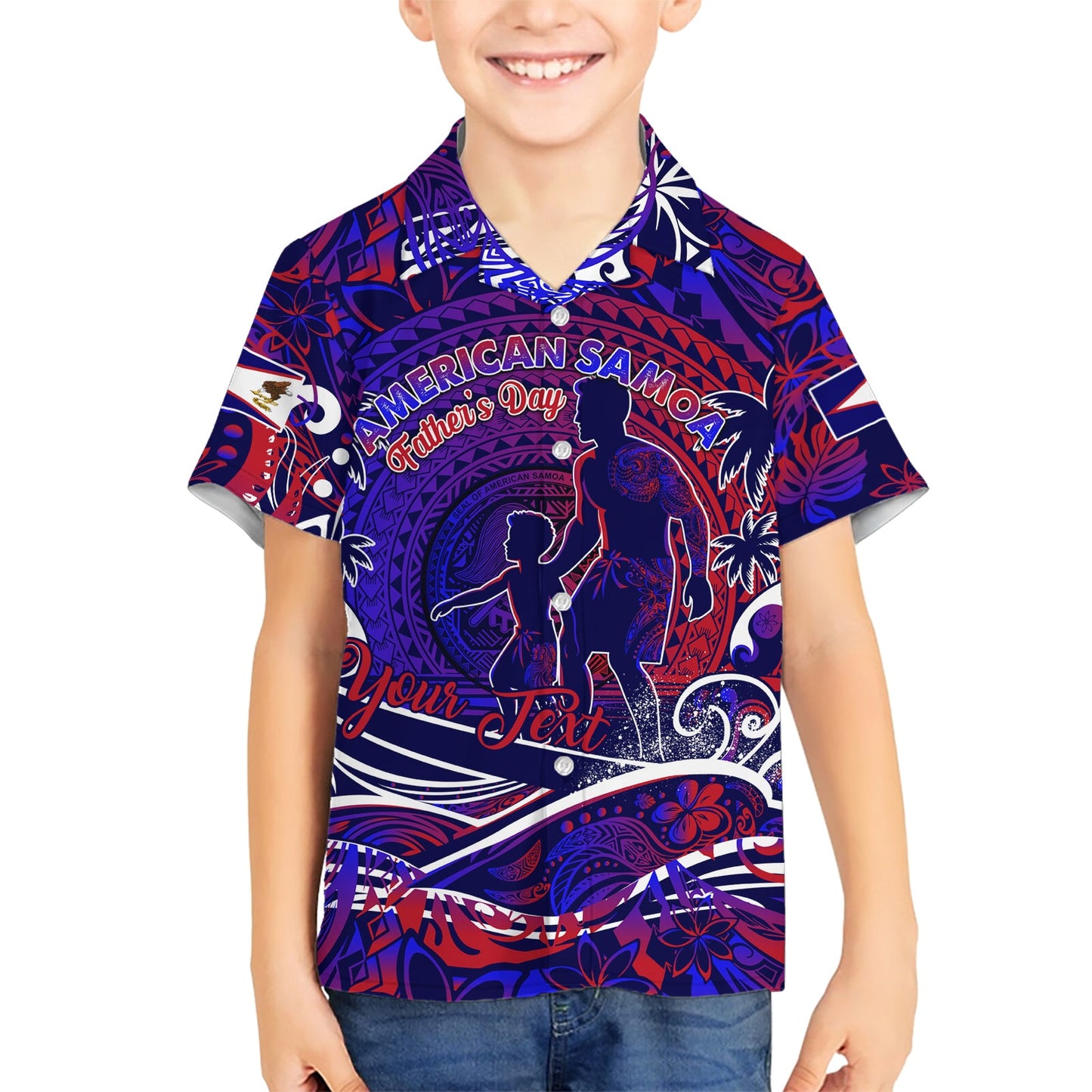 Vatertag Amerikanisch-Samoa Hawaiihemd Special Dad Polynesien Paradies DT02