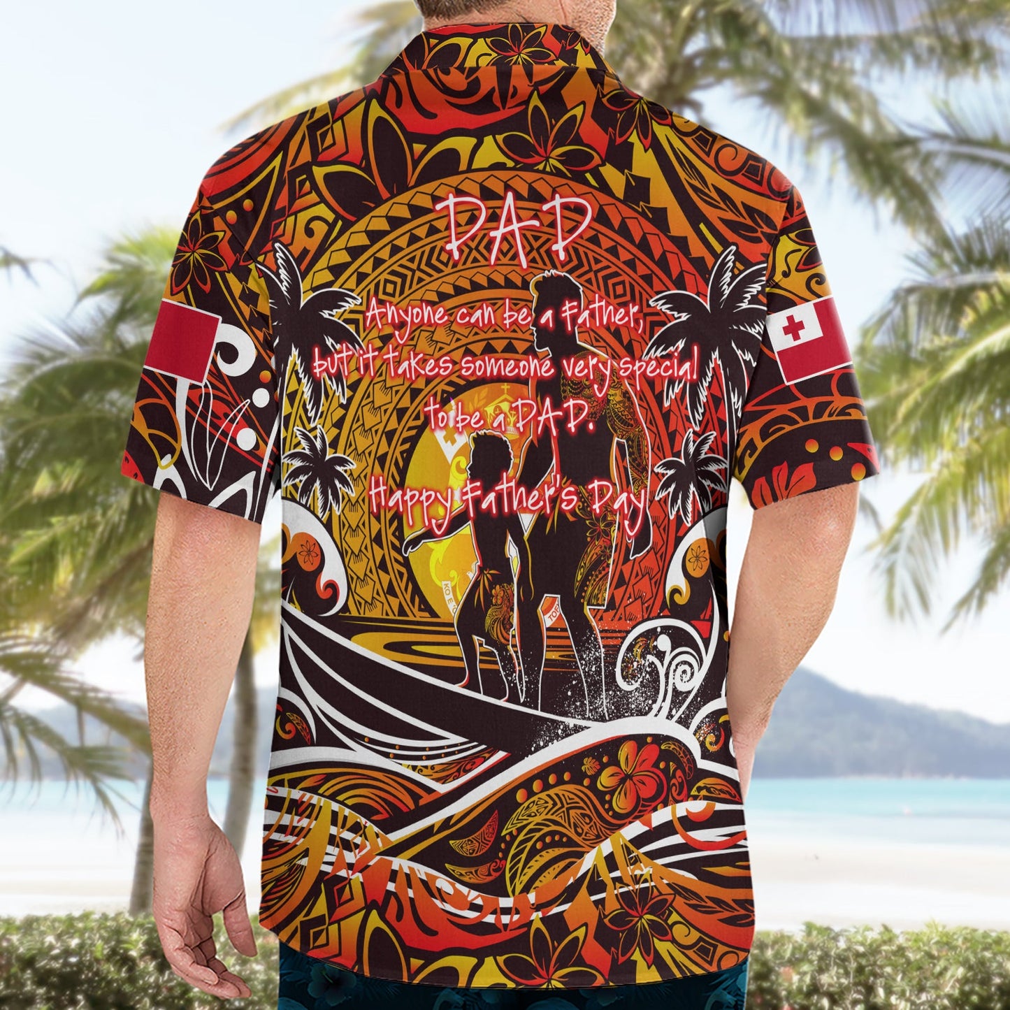 Vatertag Tonga Hawaiihemd Special Dad Polynesien Paradies DT02
