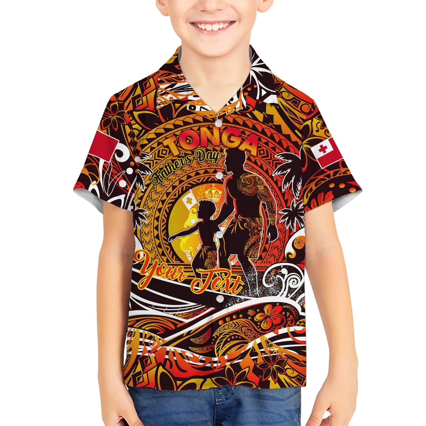 Vatertag Tonga Hawaiihemd Special Dad Polynesien Paradies DT02