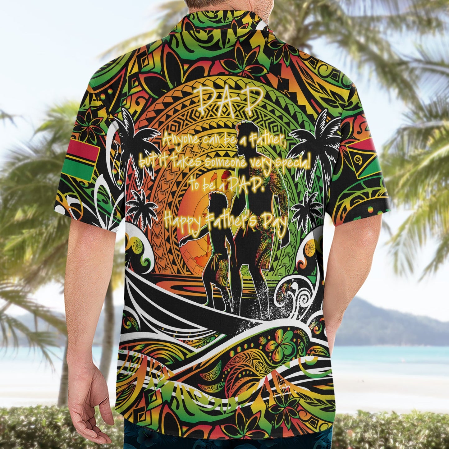 Vatertag Vanuatu Hawaiihemd Special Dad Polynesien Paradies DT02